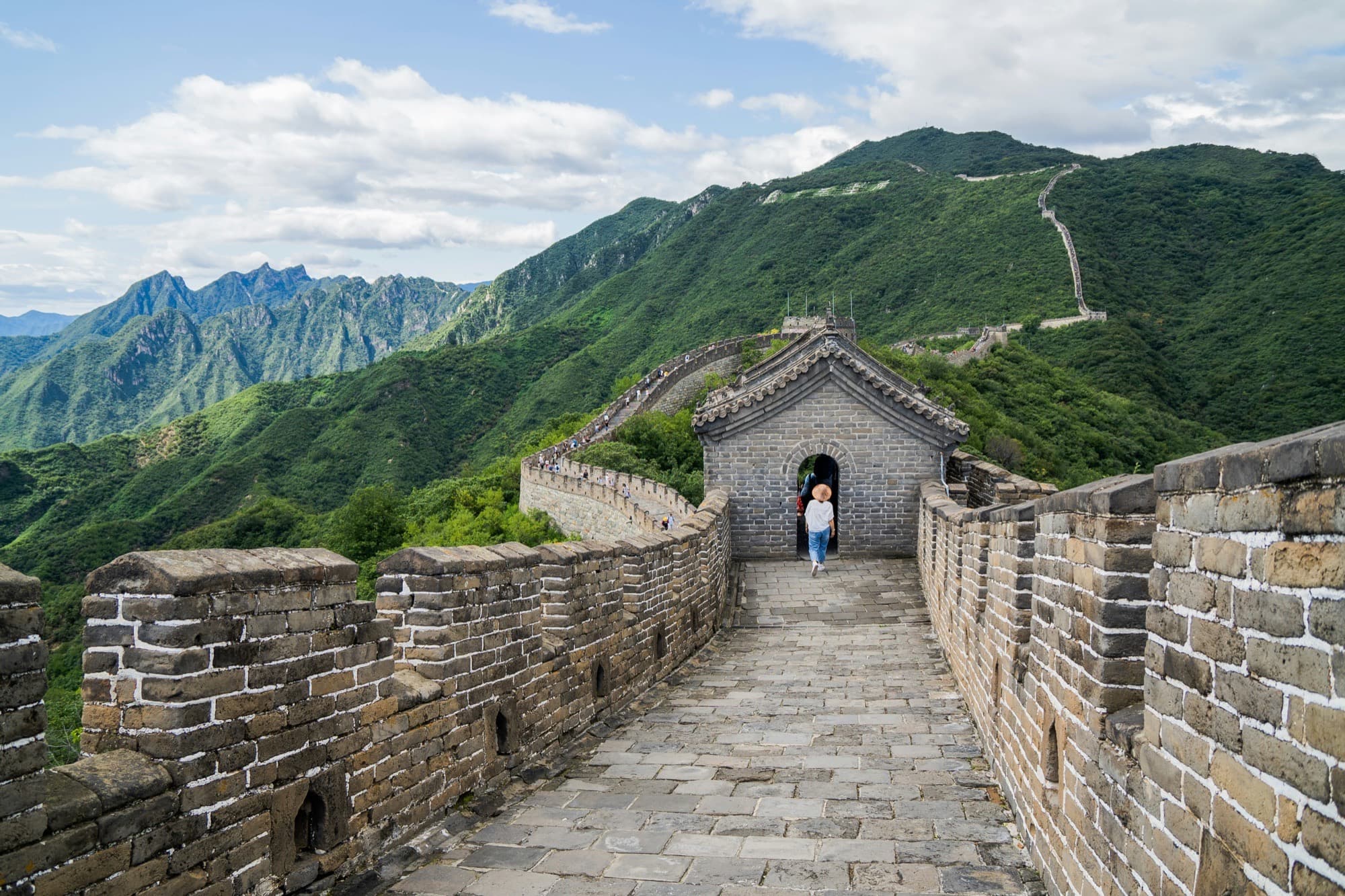 I camminamenti della Grande Muraglia a Mutianyu.