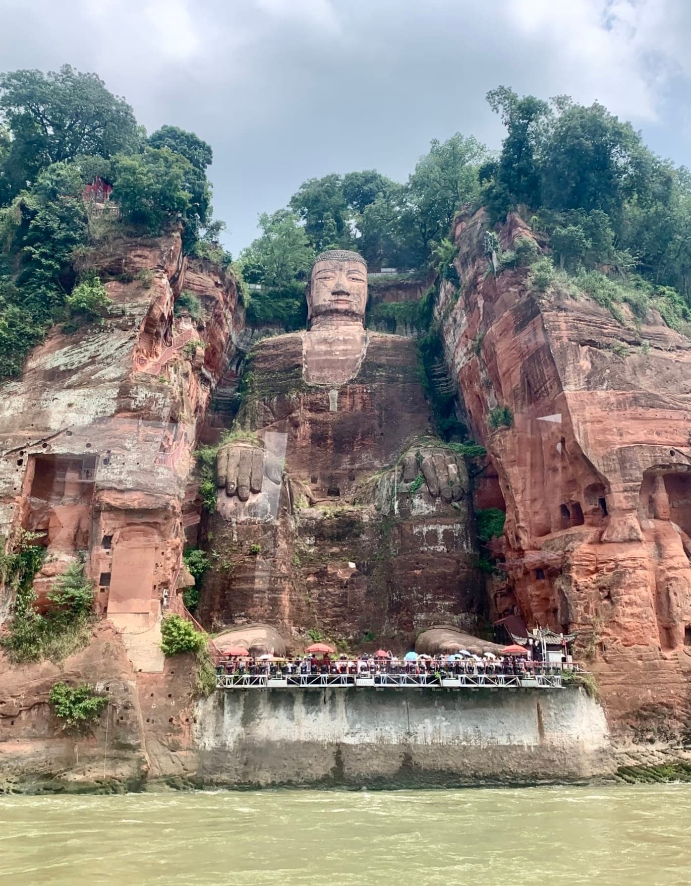 A photograph of Leshan, from the first route in China